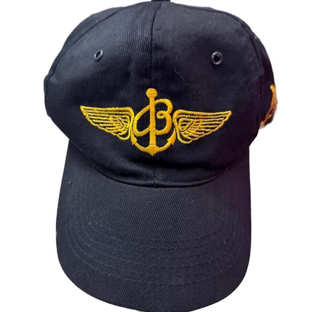 Breitling 130th Anniversary Swiss Chronographs Black Strapback Hat